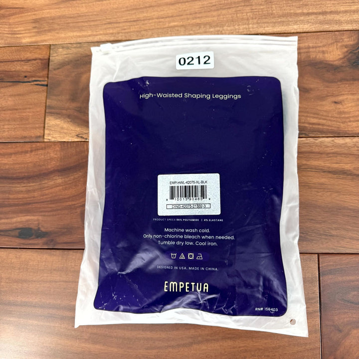 Empetua by Shapermint High Waisted Shaping Leggings Women XL Black Seamless Yoga