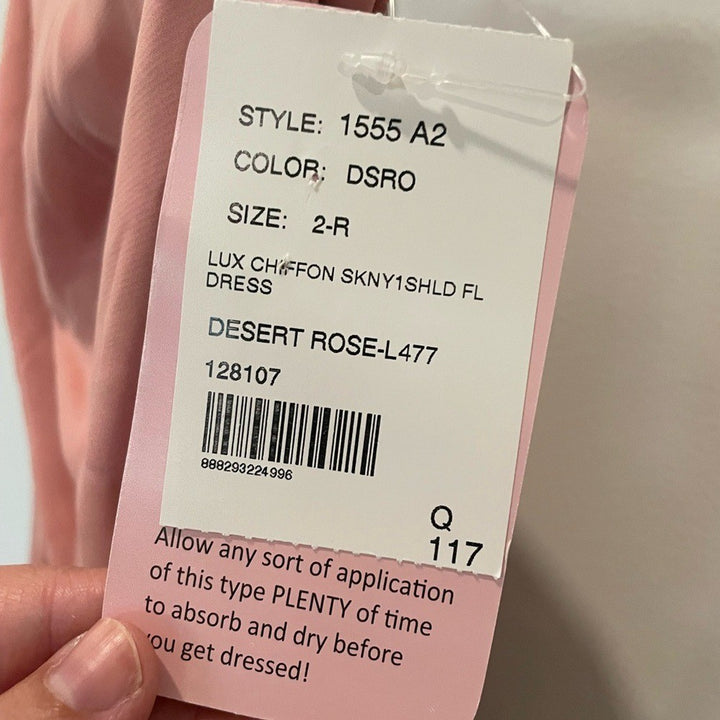 After Six One-Shoulder Chiffon Maxi Dress Size 2