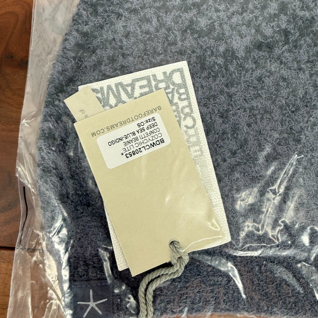 Barefoot Dreams CozyChic Lite Confetti Beanie Hat Womens OS Deep Sea Blue Indigo