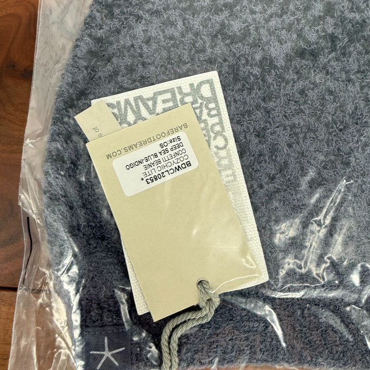 Barefoot Dreams CozyChic Lite Confetti Beanie Hat Womens OS Deep Sea Blue Indigo