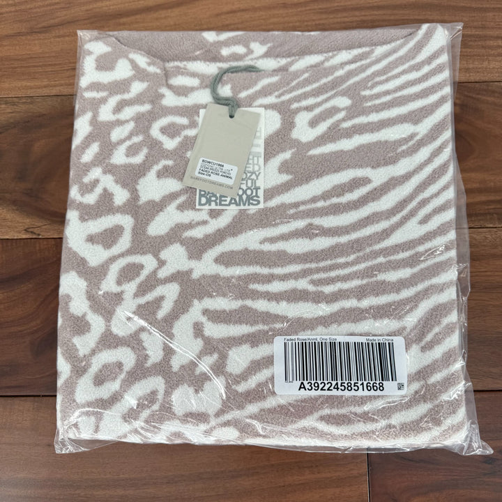 Barefoot Dreams CozyChic Ultra Lite Ocean Breeze Poncho Women Rose Animal