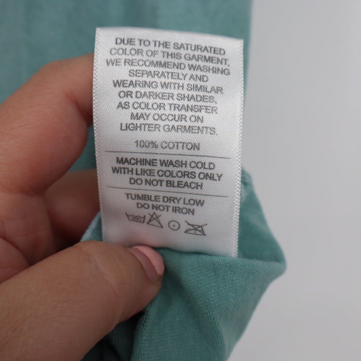 American Giant Teal Washed Cotton Crew Neck T Shirt Size XS Made in USA