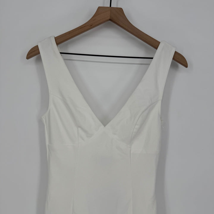 Lulus Perfection Bound White Sleeveless Cowl Back Mini Dress Size S