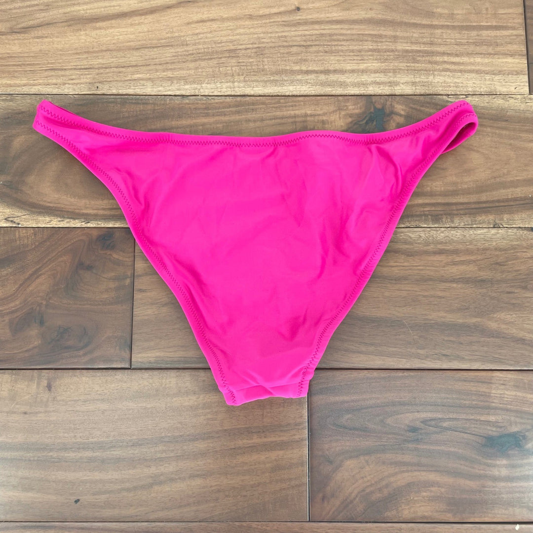 J Crew Bikini Bottoms Pink RFU Swimwear Size M Recycled Fabric