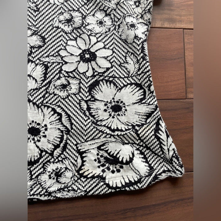 Anthropologie Maeve hellebore Floral Knit Blouse Size XS