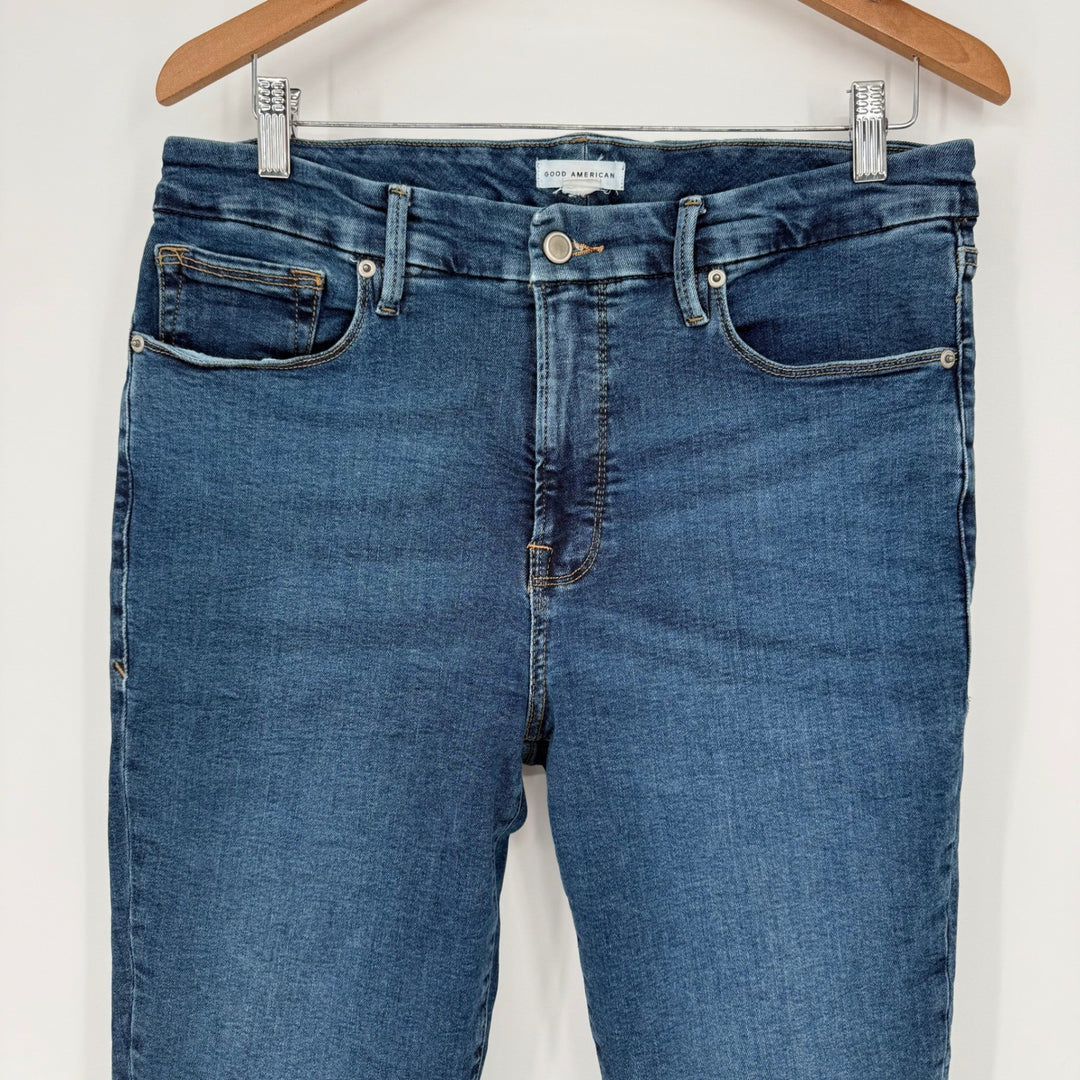Good American Good Legs Skinny Jeans Blue Wash Size 12 31