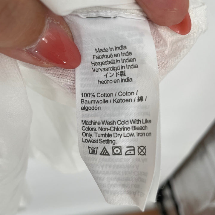 J. Crew White Cotton Belted Shirt Dress Sheath Style M