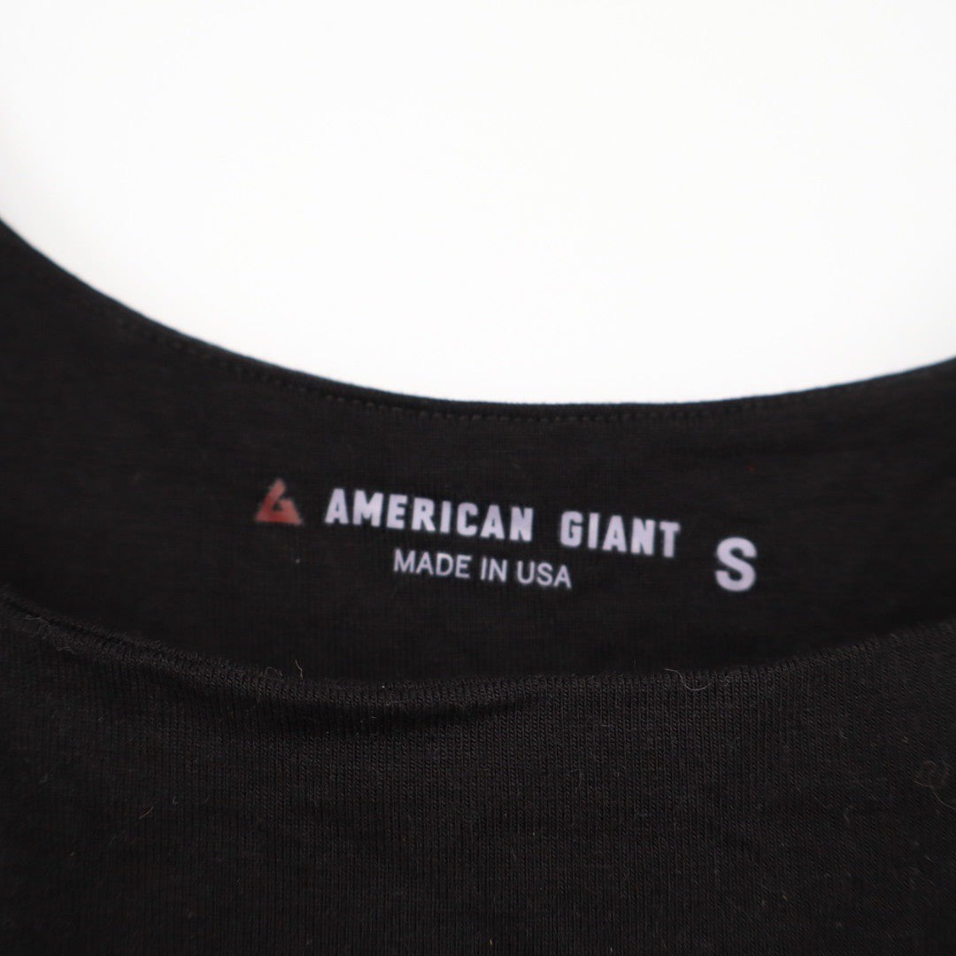 American Giant Black Sleeveless Tank Maxi Dress Size S Made in USA
