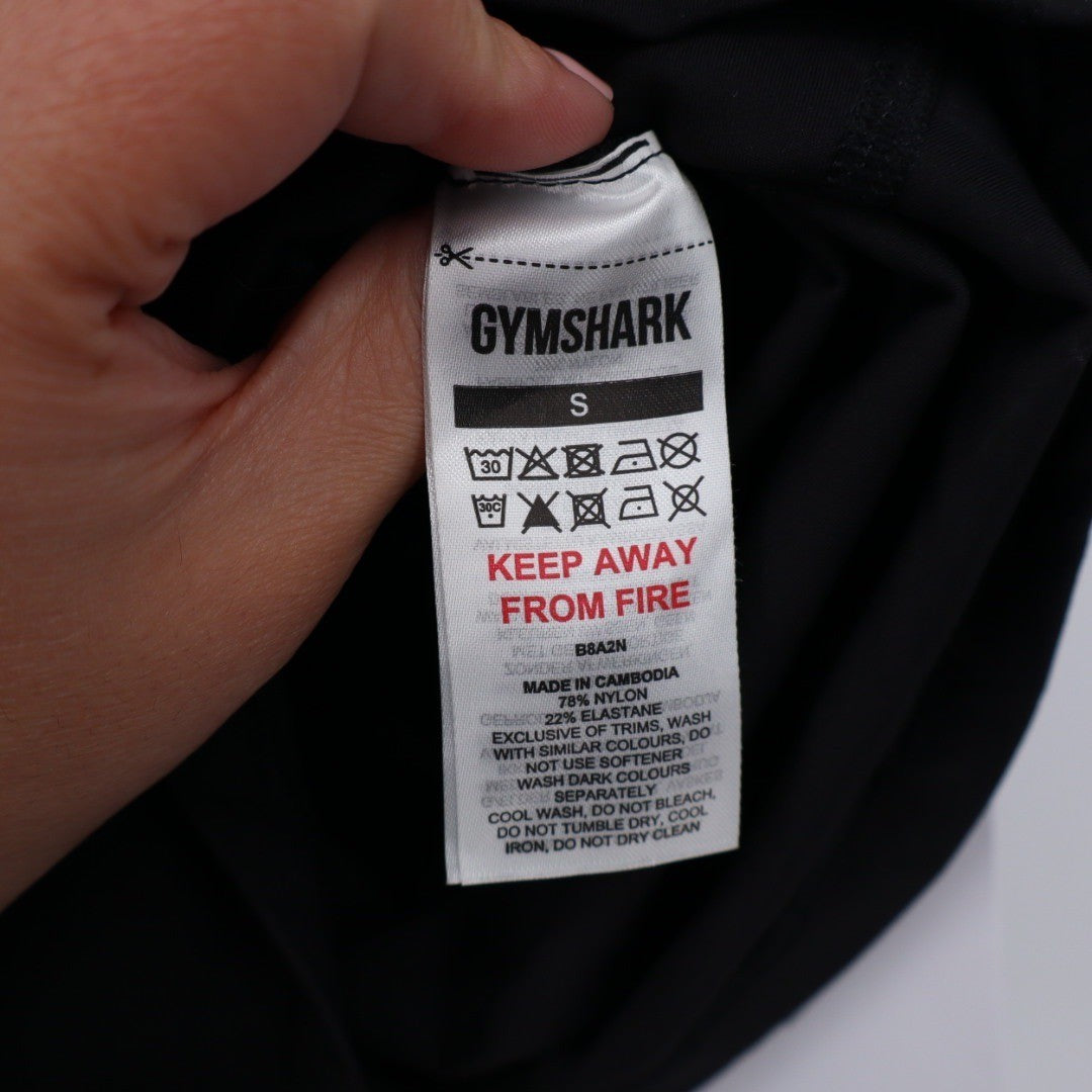 Gymshark Ruche Tank Black Body Fit S Activewear Workout Athletic