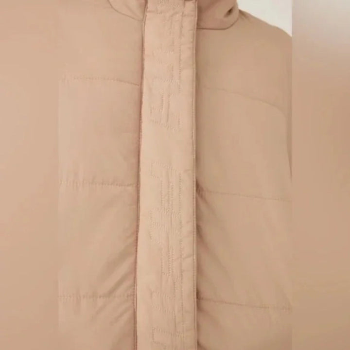 The Fifth Label Tan Cropped Puffer Jacket Size S/4