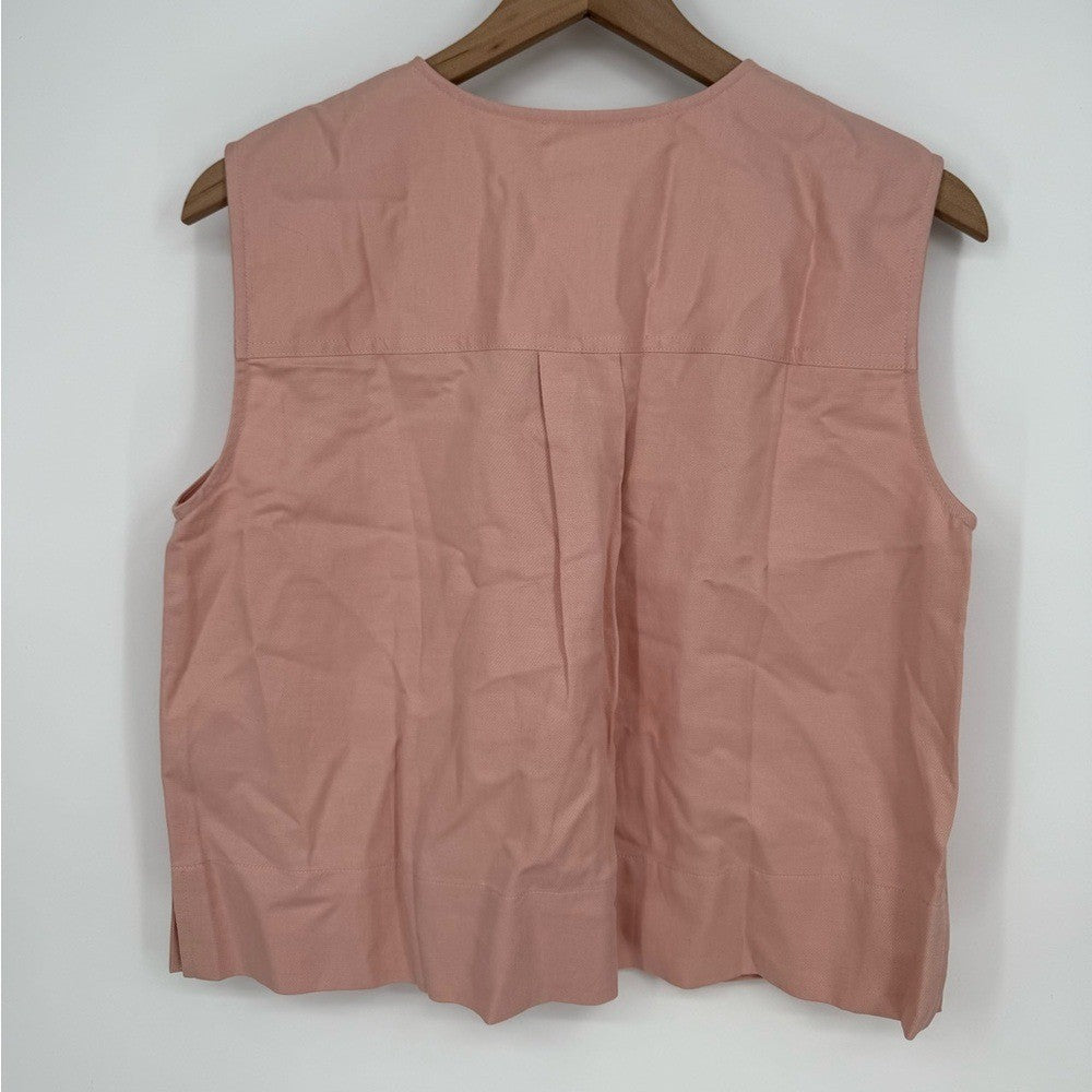 Madewell Crop Cargo-Pocket Crewneck Top Size M