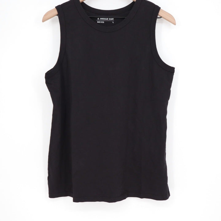 American Giant Black Supima Cotton Tank Top Mens Size L Made in USA