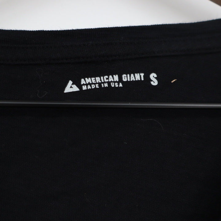American Giant Classic V Neck T Shirt Black Made in USA Size Small