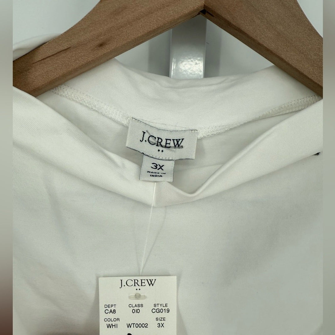 J.Crew Stretch Cotton-Blend Mockneck Tank Top Size 3X