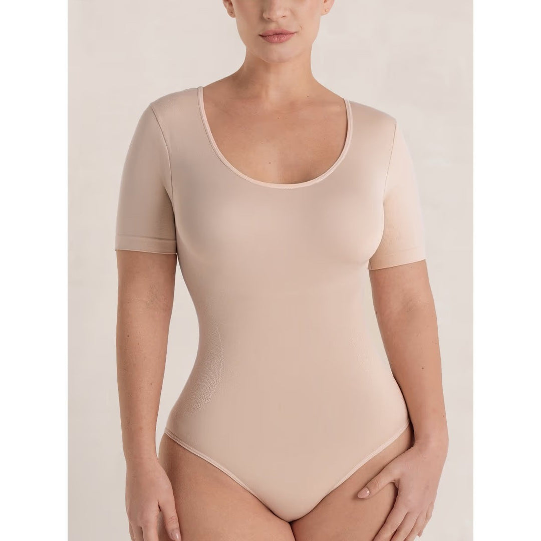 Shapermint Essentials Short-Sleeve Bodysuit Size M