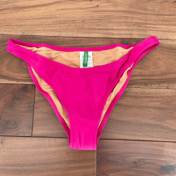 J Crew Bikini Bottoms Pink RFU Swimwear Size M Recycled Fabric
