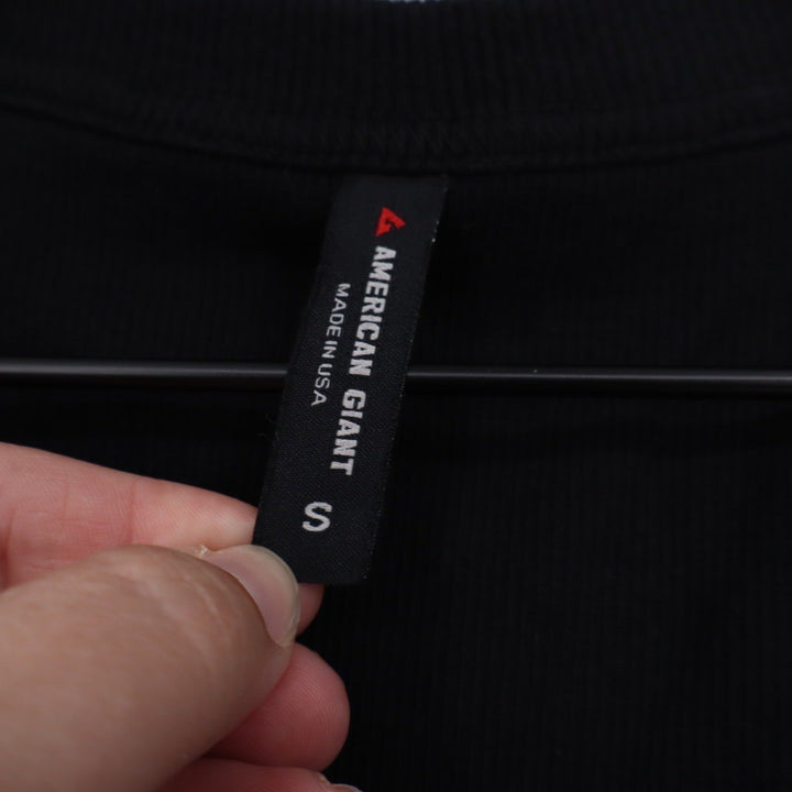 American Giant Classic Tank Top Black Ribbed Cotton Spandex Size S