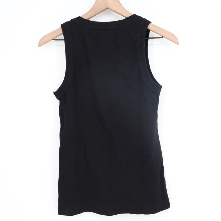 American Giant Black Ribbed Tank Top Women's Size L Made in USA Cotton Blend