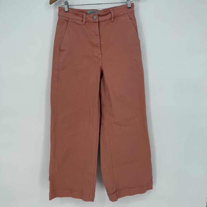 Everlane Chino Pants Womens 6 Pink Canvas Cotton Stretch Wide Leg Outdoor Boho