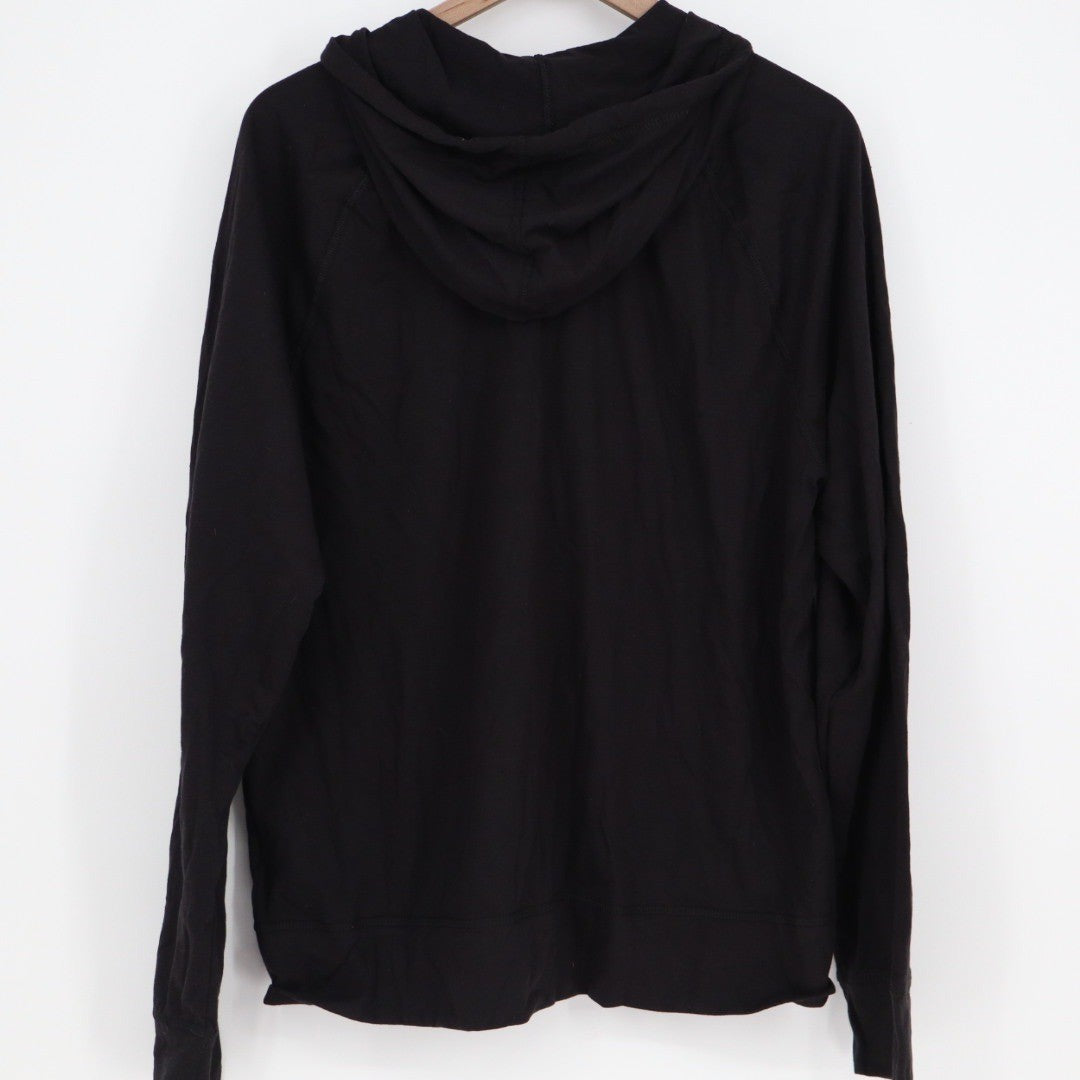 American Giant Black Full Zip Hoodie XL Made in USA Lightweight