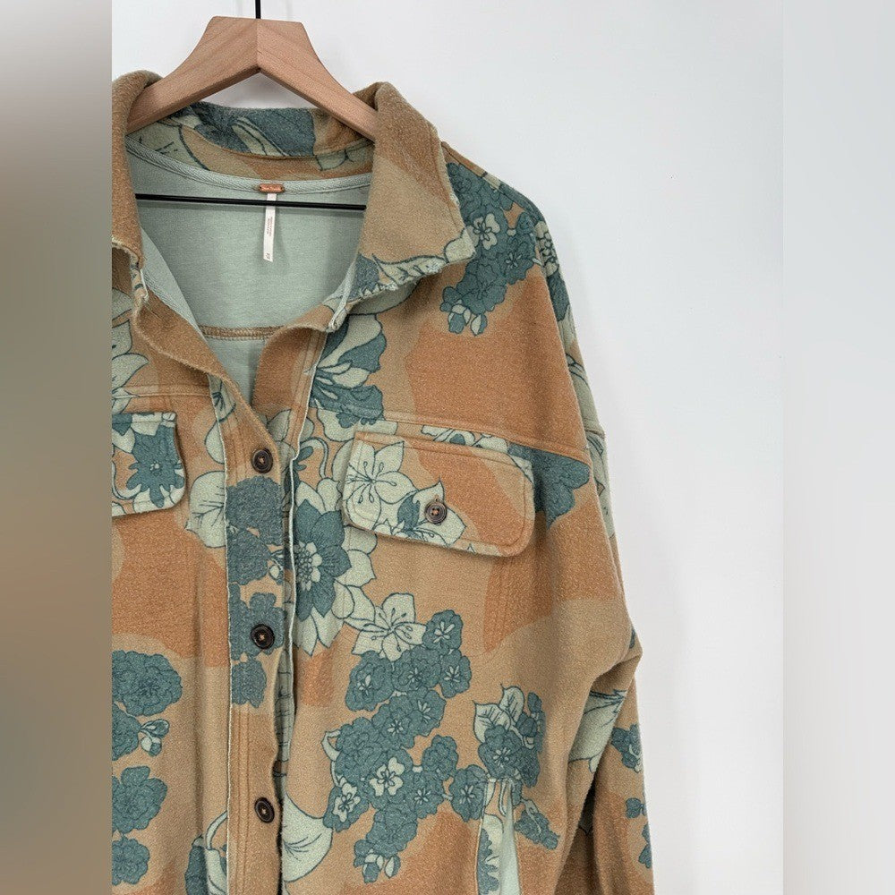 Free People Oversized Ruby Shirt Jacket Size M
