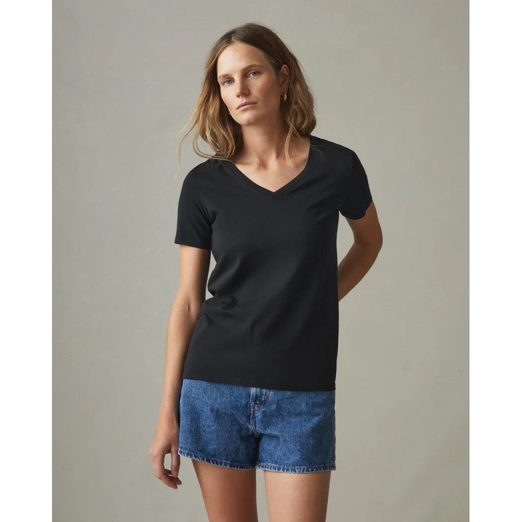 American Giant Women's Classic Cotton V-Neck Tee Size XL Made In USA