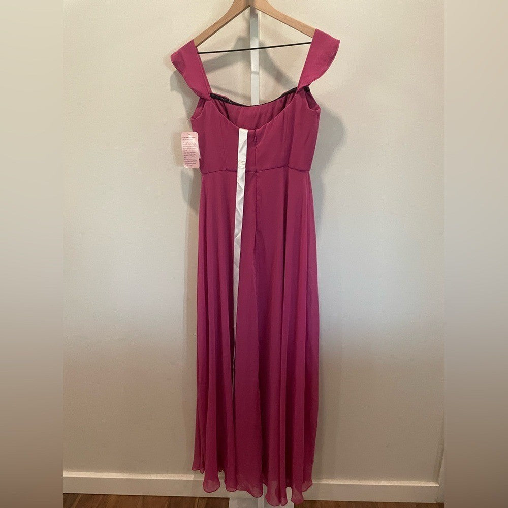After Six Off-The-Shoulder Basque Neck Maxi Dress Size 8