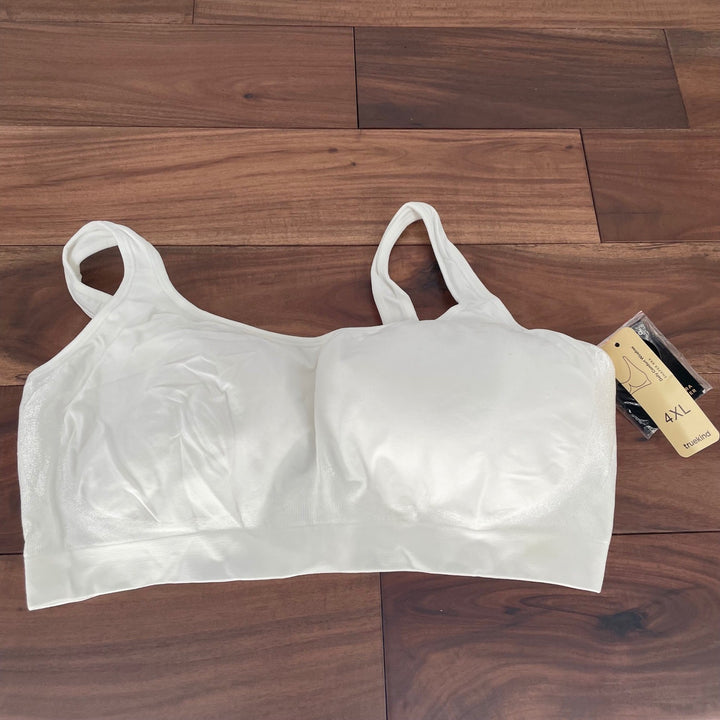 Truekind Daily Comfort Wirefree Shaper Bra 4XL White Smooth Seamless Support