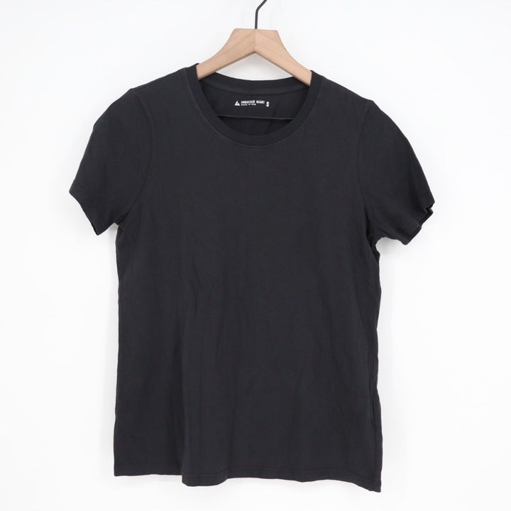 AMERICAN GIANT Classic Black Cotton T Shirt Women's Size S Made in USA