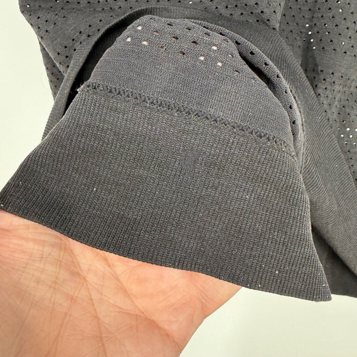 Lululemon Athletic Tank Top Black Mesh Athleisure Workout Size 4