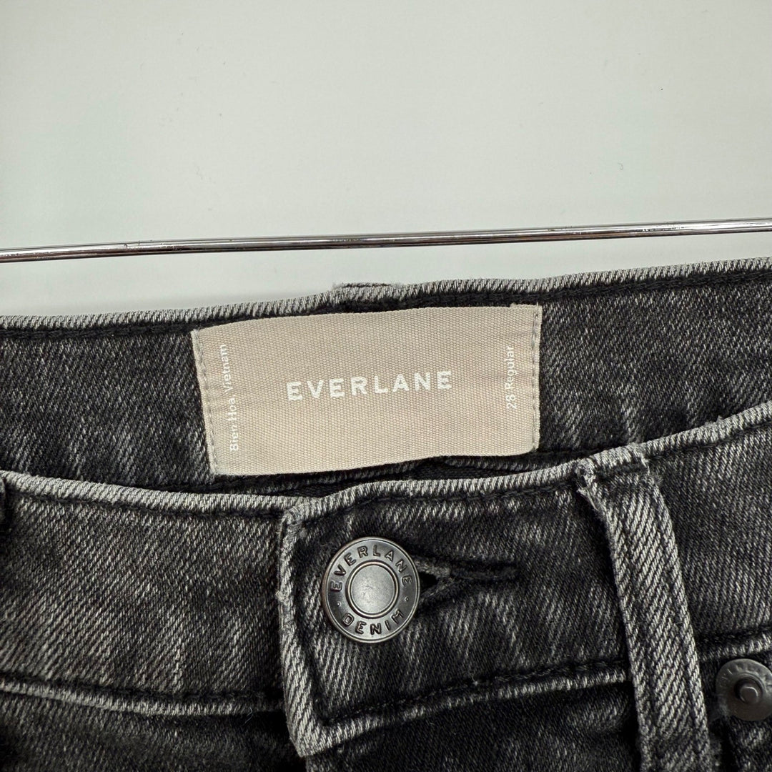 Everlane High Rise Authentic Stretch Black Wash Denim Jeans Size 28