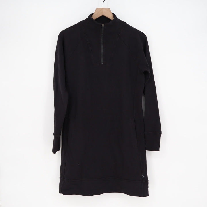 American Giant Black Long Sleeve Quarter Zip Sweatshirt Dress Size L