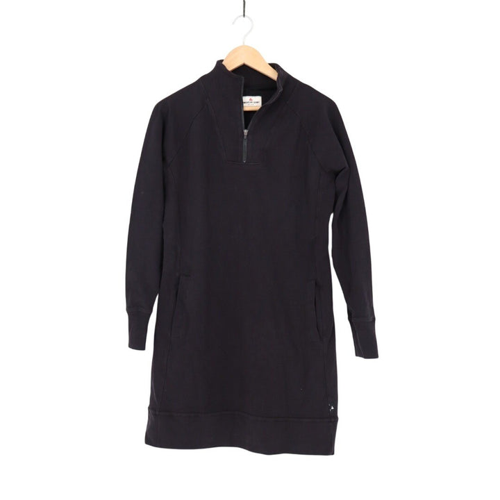 American Giant Black Sweatshirt Dress Size M Quarter Zip Made USA