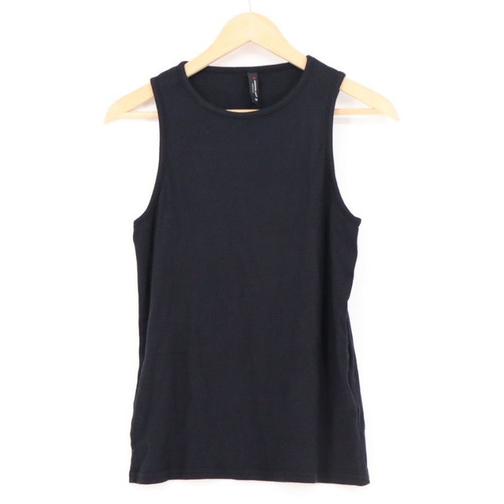 American Giant Black Ribbed Tank Top Women Size M Made in USA