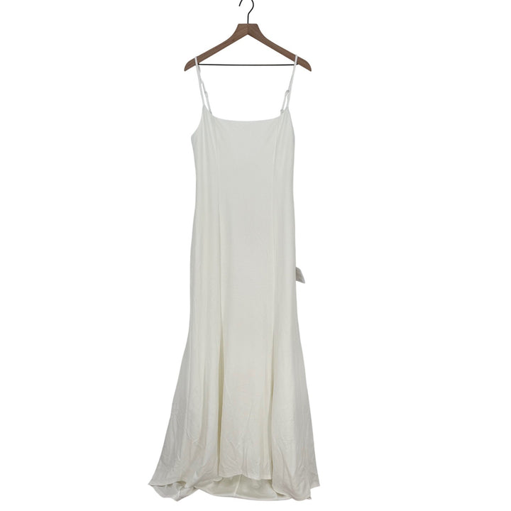 Lulus Blessed Romance White Sleeveless Button Back Mermaid Maxi Dress Size XL