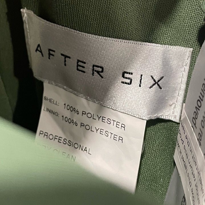 After Six Skinny One-Shoulder Trumpet Gown With Front Slit Size 16