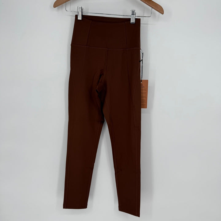 Girlfriend Collective 4008 Brown Recycled Polyester Spandex Leggings Size XS