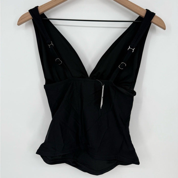 J.Crew Ruched Plunge Tankini Top Size XS