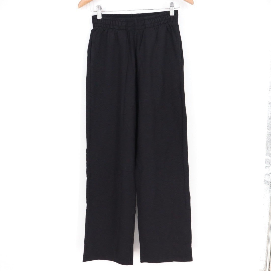 American Giant Black Wide Leg Lounge Pants Elastic Waist XS Made in USA