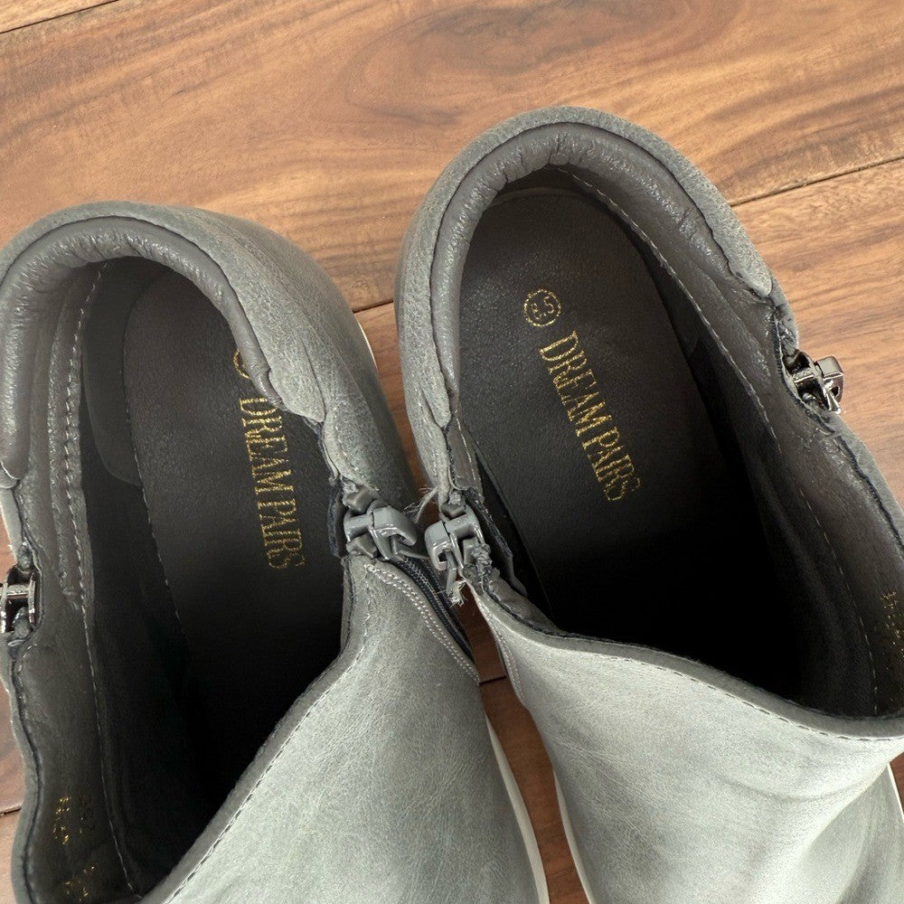 Dreams Pairs Women's Wedge Heel Ankle Boot Round Toe Size Zip Platforms Skeakers