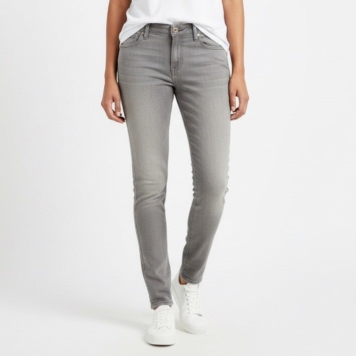 7 For All Mankind Jeans Women 28 Gray Denim Cotton Stretch The Skinny Leg Travel