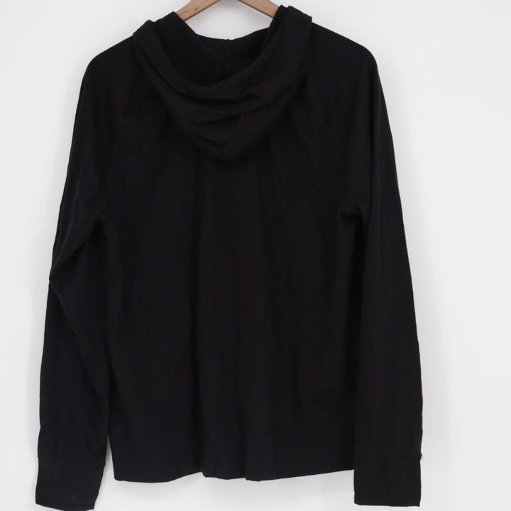 American Giant Black Full Zip Hoodie Made in USA Raglan Sleeve Size L