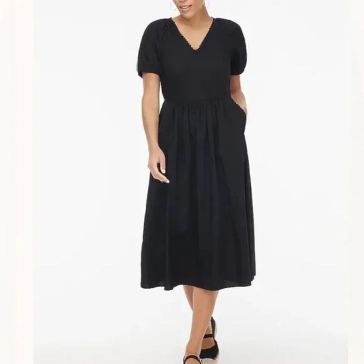 J.Crew Lace-Trim Midi Dress Size P2