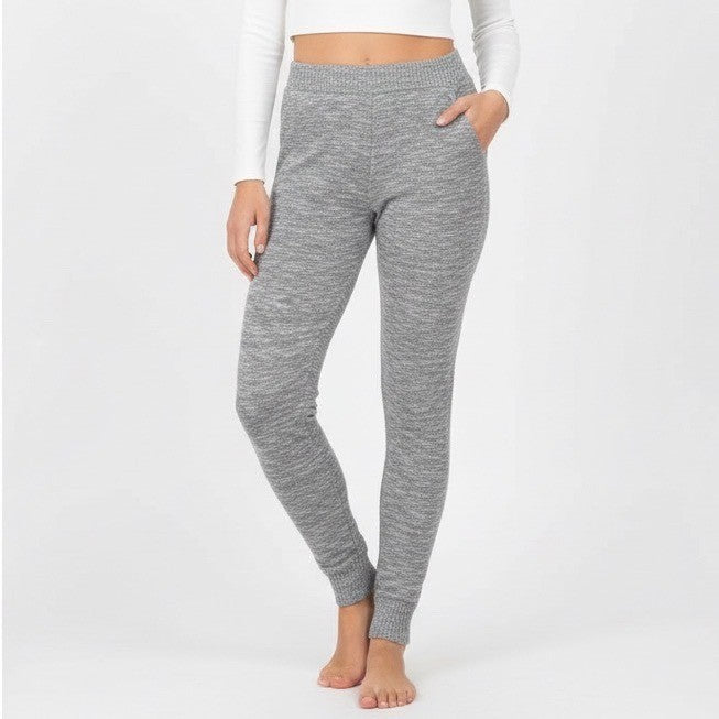 ABOUND Black Marl Knit Leggings Lounge Pants Size S