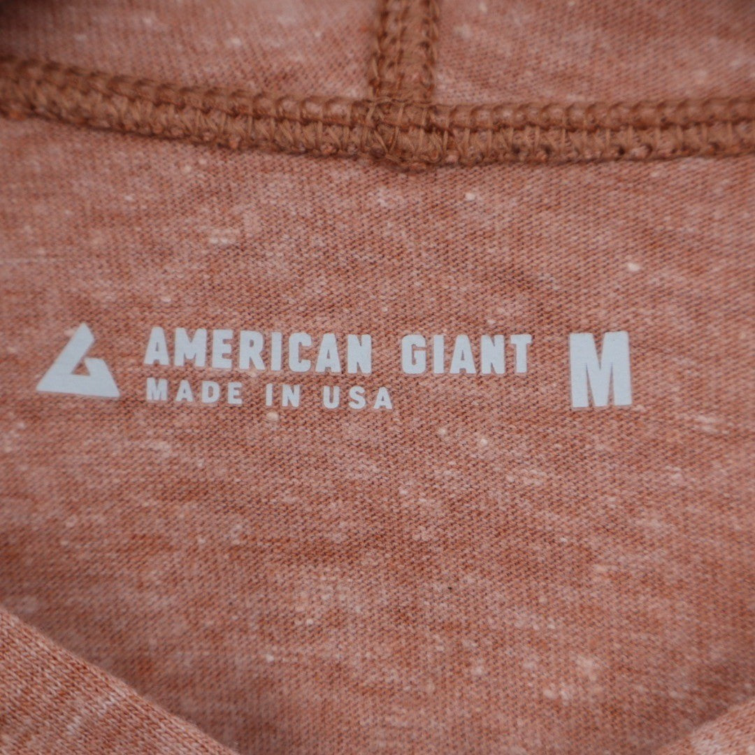 American Giant Women's Lightweight Full Zip Canyon Clay Heather Made In USA