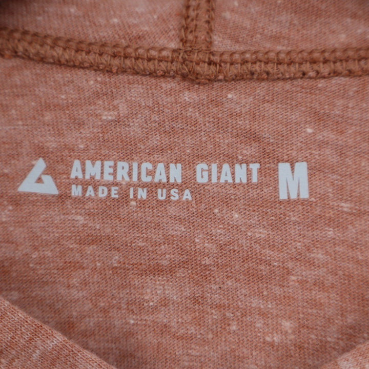 American Giant Women's Lightweight Full Zip Canyon Clay Heather Made In USA