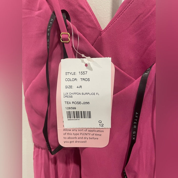 After Six Faux Wrap Criss Cross Back Maxi Dress Size 4