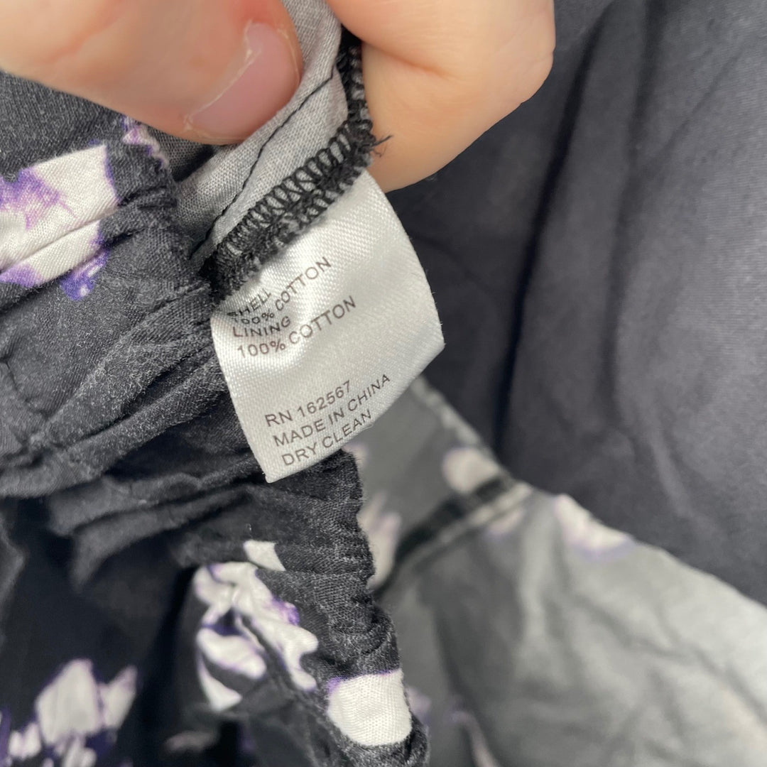 Busayo Collective Black Floral Cutout Tie Back Jumpsuit Size 2