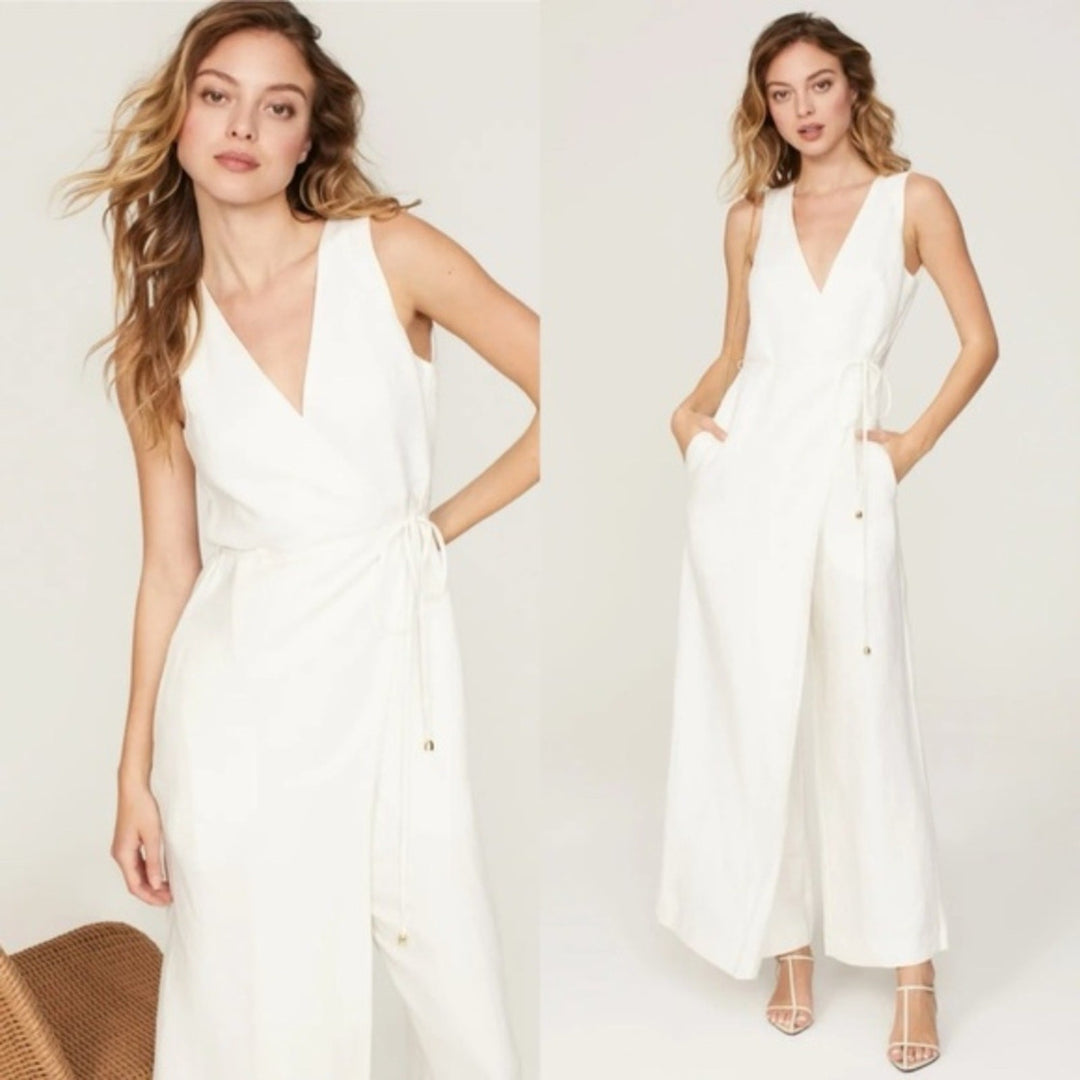 Rosetta Getty x RTR White Apron Jumpsuit Size 0