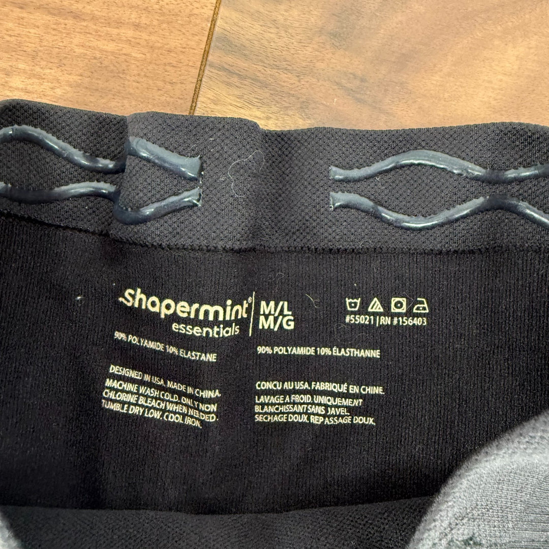 Shapermint All Day Every Day High-Waisted Shaper Shorts Womens M/L Black Stretch